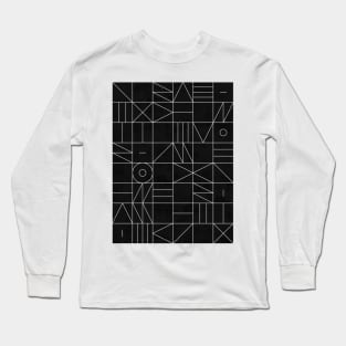 My Favorite Geometric Patterns No.9 - Black Long Sleeve T-Shirt